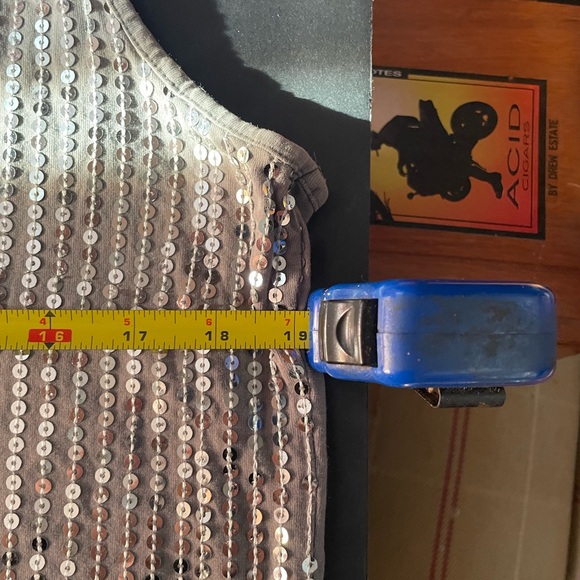 George Silver Sequin Tank Top - Picture 7 of 7